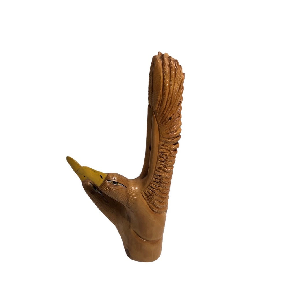 Vintage hand carved hand painted wood sea birds